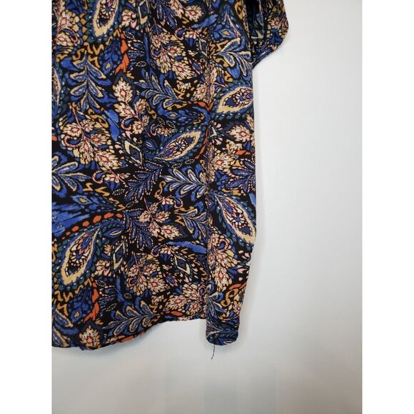 Buckle Daytrip Womens XL Blouse Short Sleeve Boho Blue Short Sleeve Dolman NWT - Picture 3 of 6